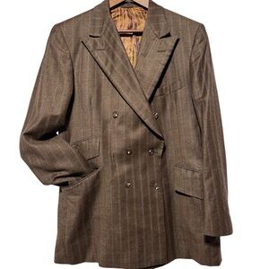 Vintage Hyde Park VC 100 Pure Virgin Wool Double Breasted Blazer | Canada
